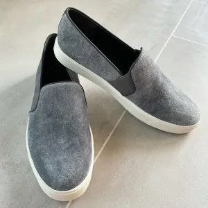 NWOT/NWOB Vince Grey Suede Slip-on Sneakers