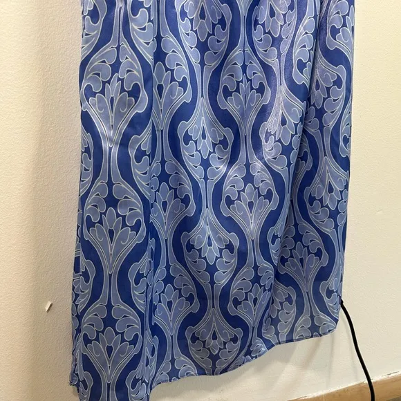 NWT $158 HYACINTH HOUSE One Shoulder Blue Geometric Luna Dress Size XXL