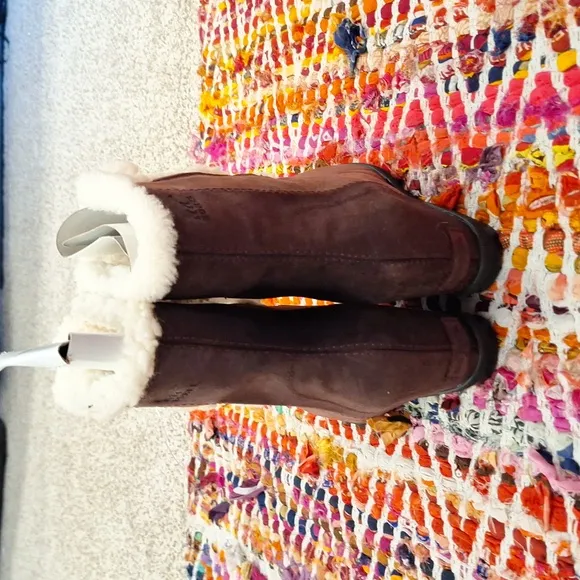 NWT Anthropologie Sorel Shearling waterproof wedge boots 9.5