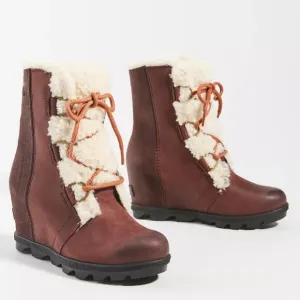 NWT Anthropologie Sorel Shearling waterproof wedge boots 9.5