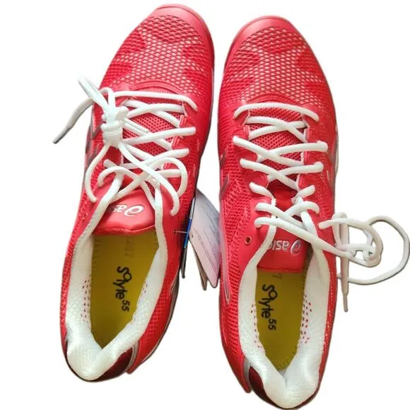 NWT Asics Mens Red Athletic Gel Cushioning Running Shoes Sneakers Size 11