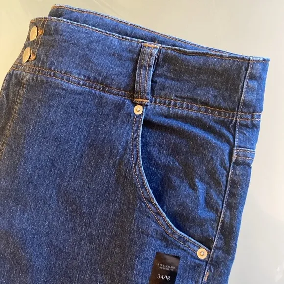 NWT Banana Republic Ultra High Rise Straight Jeans Dark Wash Size 18