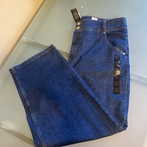 NWT Banana Republic Ultra High Rise Straight Jeans Dark Wash Size 18