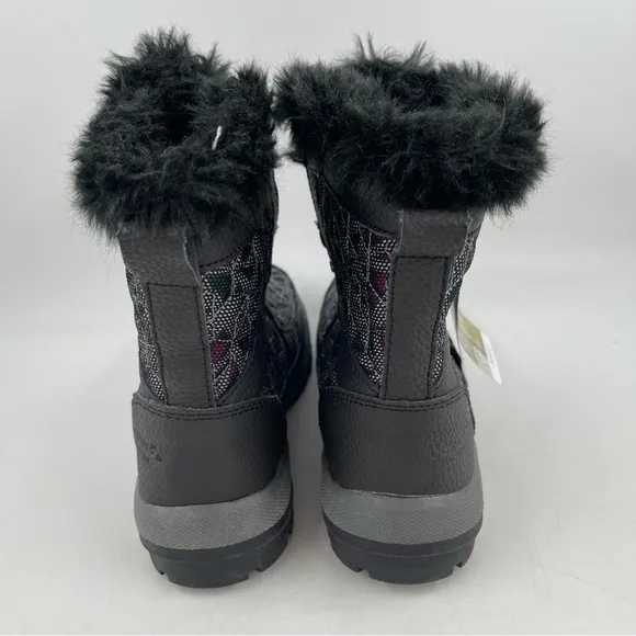 NWT! Bearpaw Big Kids Multicolor Fur Trimmed Wool Lined Winter Boots - Size 3 Y