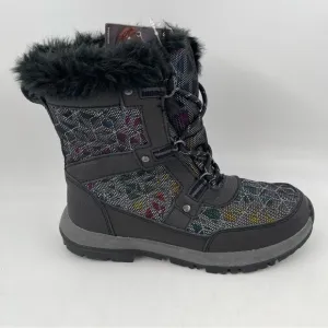 NWT! Bearpaw Big Kids Multicolor Fur Trimmed Wool Lined Winter Boots - Size 3 Y