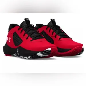 NWT Boy’s Under Armour lockdown 6 red/black sneakers size 3