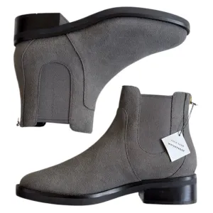 NWT Cole Haan Waterproof Leather Ankle Boots Grey Size 5 1/2