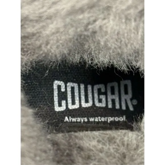 NWT Cougar Women's V-Five-S Faux Fur Lined Lace Up Winter Boots Gray Size 6