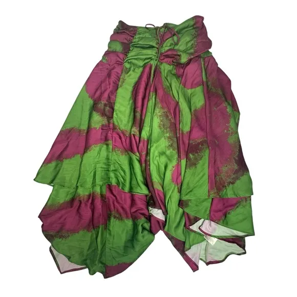 NWT Free People x House of AAMA Starry Eyes Handkerchief Midi Skirt m