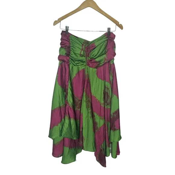 NWT Free People x House of AAMA Starry Eyes Handkerchief Midi Skirt m