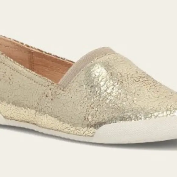 NWT - FRYE - Melanie Slip-On sneaker Gold - Mirror - Size: 9.5