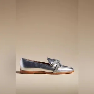 NWT Guilhermina Crystal-Bow Loafers