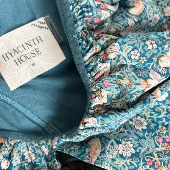 NWT Hyacinth House Ruffle Collar Birdsong Mini Dress