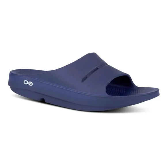 NWT Men’s OOFOS OOAHH Slide Recovery Sandal in Navy Size 11