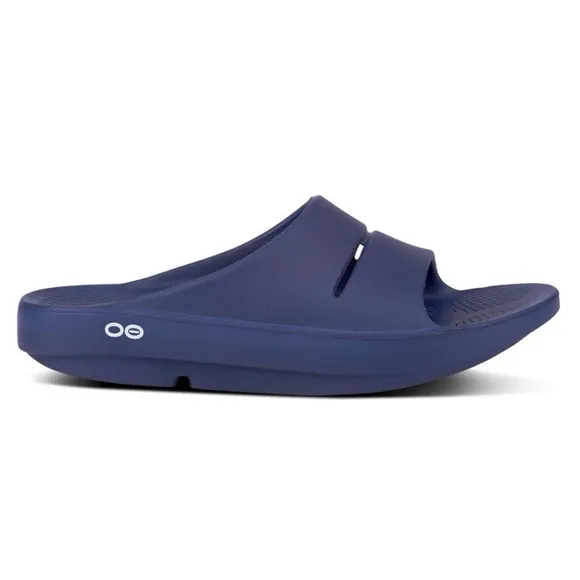 NWT Men’s OOFOS OOAHH Slide Recovery Sandal in Navy Size 11