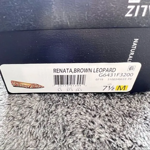 NWT Naturalizer Renata Pointed Flats in Leopard Print 7.5