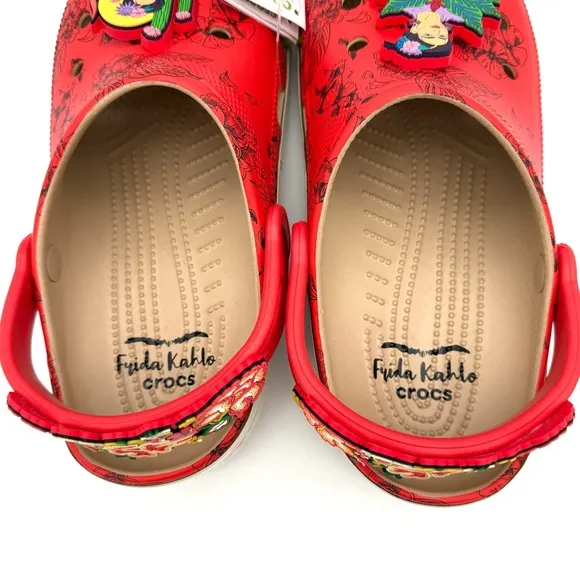 NWT New Frida Kahlo Classic Crocs Clogs Women's 11 Men's 9 Shoes Slides Sandals