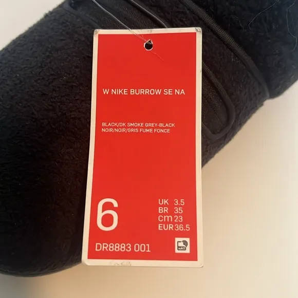 NWT Nike Womens Burrow SE NA Black Dark Smoke Grey Slides Size 6