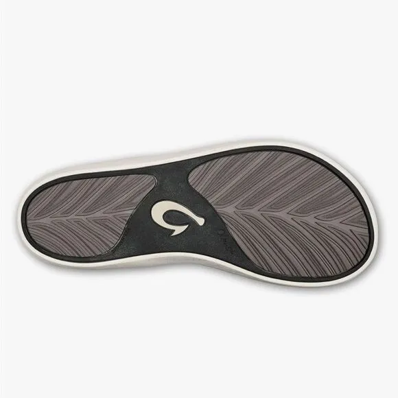 NWT- OLUKAI-Pi'oe Women's Beach Sandals- Black/DK Shadow- size 8 left