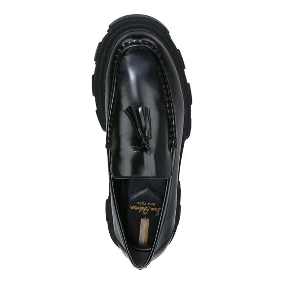 NWT SAM EDELMAN Womens Black Dandrea Slip On Leather Loafers 7 M