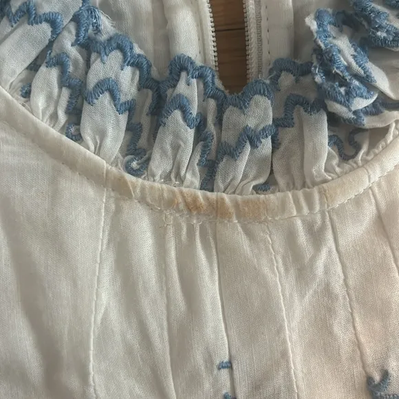 NWT Sea NY Renee Embroidered Strawberry Dress Cream Size S