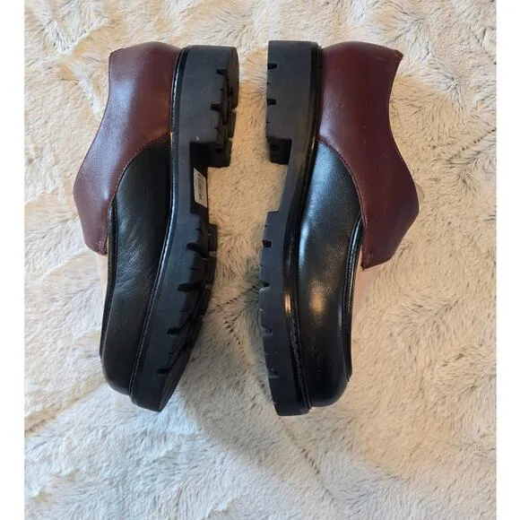 NWT Seychelles Leather Suede Platform Loafers - 9.5 US