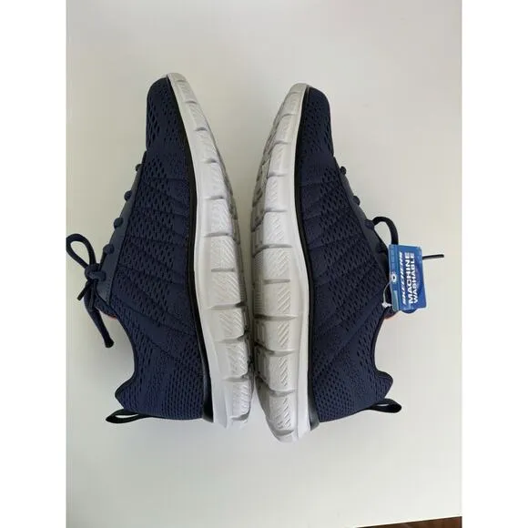 NWT Skechers Mens Track Moulton Navy Blue Memory Foam Washable Sneakers Size 8