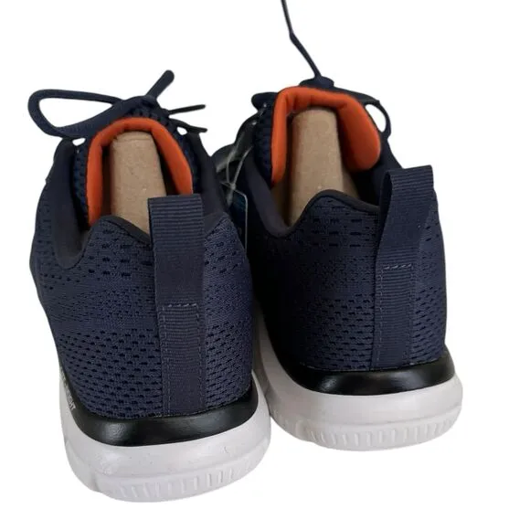 NWT Skechers Mens Track Moulton Navy Blue Memory Foam Washable Sneakers Size 8