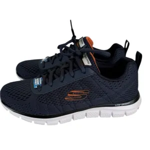 NWT Skechers Mens Track Moulton Navy Blue Memory Foam Washable Sneakers Size 8
