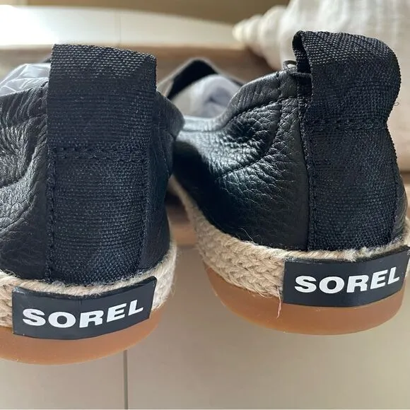 NWT Sorel Ella Leather Slip On Espadrilles Shoes