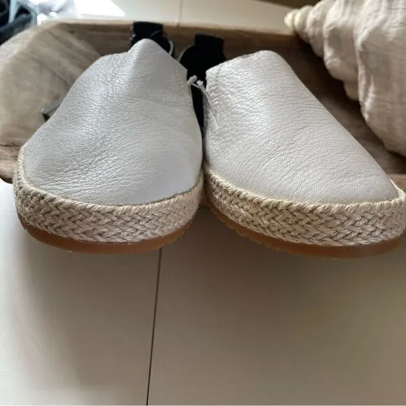 NWT Sorel Ella Leather Slip On Espadrilles Shoes