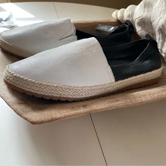 NWT Sorel Ella Leather Slip On Espadrilles Shoes