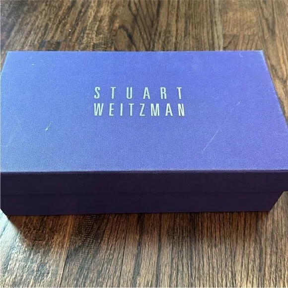 NWT Stuart Weitzman Black Suede Gilligan Ankle Wrap Ballet Flat