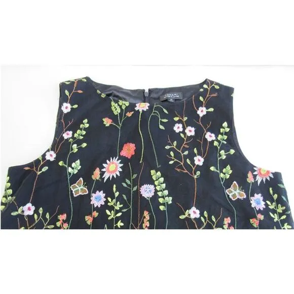 NWT Tahari ASL Floral Embroidered Shift Dress 12