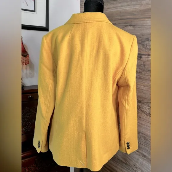 NWT Talbots | Wool Blend Blazer Harvest Gold | Size 16 | Ornate Metal Buttons
