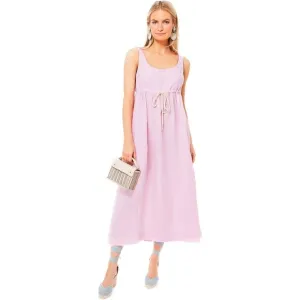 NWT TUCKERNUCK POMANDER PLACE Pink Sabella Maxi Dress linen cotton feminine