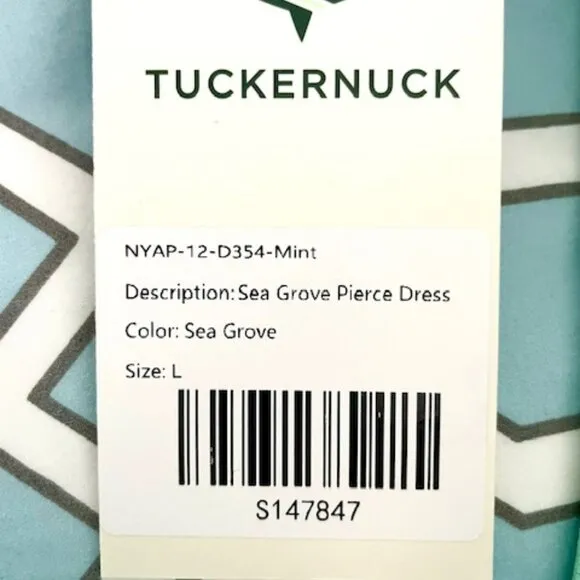 NWT TUCKERNUCK Sea Grove Mint Green Pierce Dress Size Large