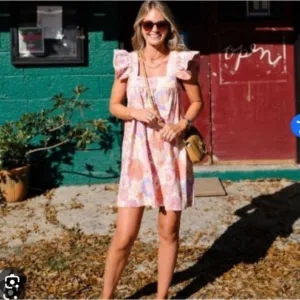 NWT Tuckernuck x Cameron Eubanks Wimberly Dress Folly Mini in Hazel Floral Pink