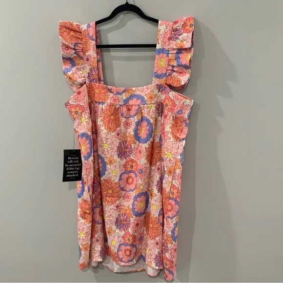 NWT Tuckernuck x Cameron Eubanks Wimberly Dress Folly Mini in Hazel Floral Pink