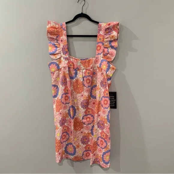 NWT Tuckernuck x Cameron Eubanks Wimberly Dress Folly Mini in Hazel Floral Pink