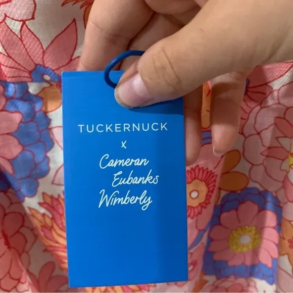 NWT Tuckernuck x Cameron Eubanks Wimberly Dress Folly Mini in Hazel Floral Pink