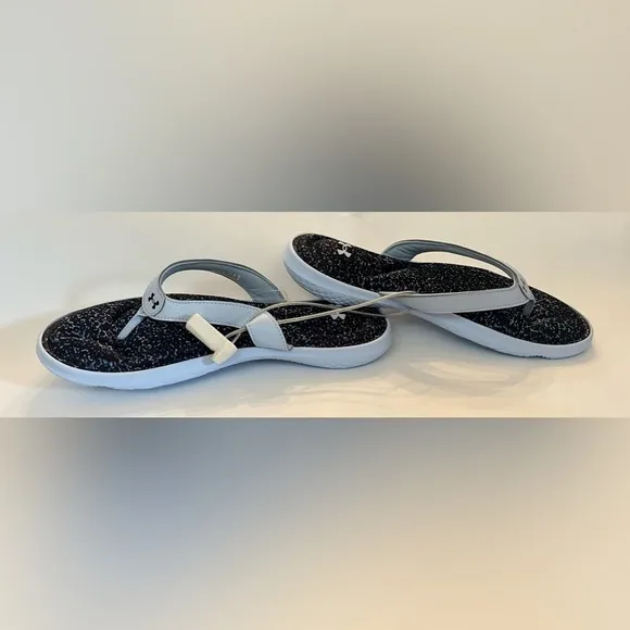 NWT under Armour memory foam Marbella VII graphic FB slides shoes Sz 12