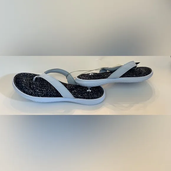 NWT under Armour memory foam Marbella VII graphic FB slides shoes Sz 12