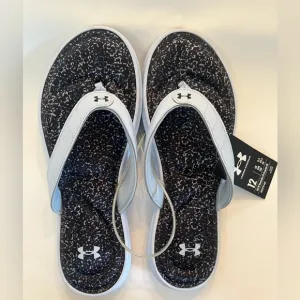 NWT under Armour memory foam Marbella VII graphic FB slides shoes Sz 12