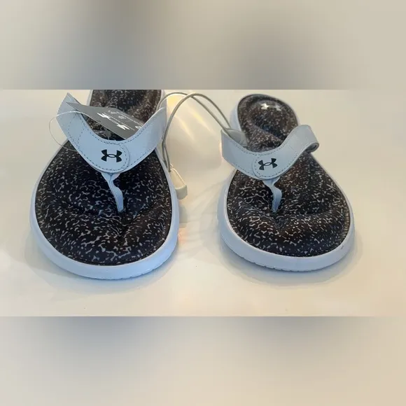 NWT under Armour memory foam Marbella VII graphic FB slides shoes Sz 12