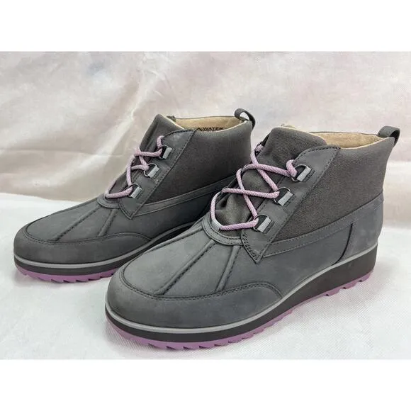 NWT Vionic Women's 10 Waterproof Gray High-Top Boots Acadia Nolan Purple NEW