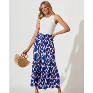 ✨NWT✨Abel the Label Anthropologie Red White &amp; Blue Tasmin Maxi Skirt XS