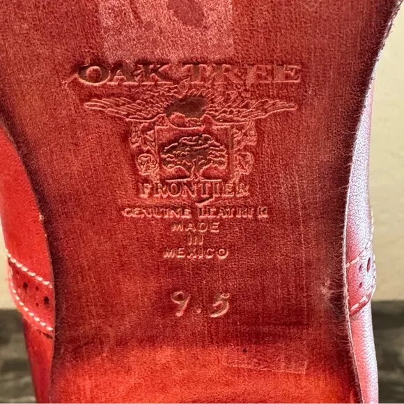Oak Tree Frontier Red Leather Lace Front Boots