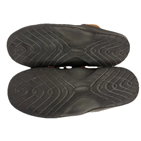 Oakley Paddle Slides Sandals Brown Casual Retro Leather Men's Size 10 10015
