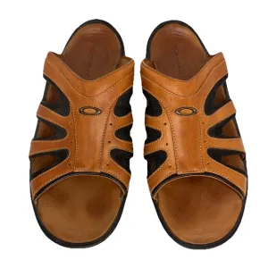 Oakley Paddle Slides Sandals Brown Casual Retro Leather Men's Size 10 10015